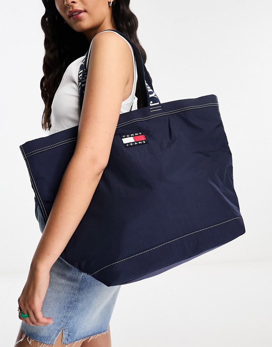 Tommy Jeans heritage tote bag in navy
