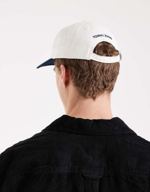 Tommy Jeans – Heritage – Vit och marinblå keps med logga, 3 av 4
