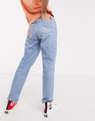 tommy straight fit jeans