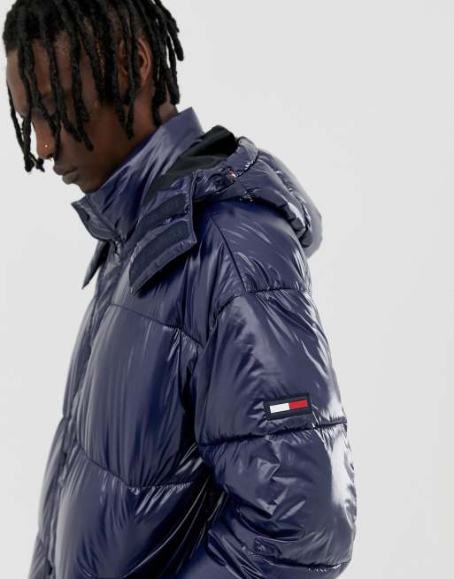 Tommy hilfiger outlet shiny down jacket