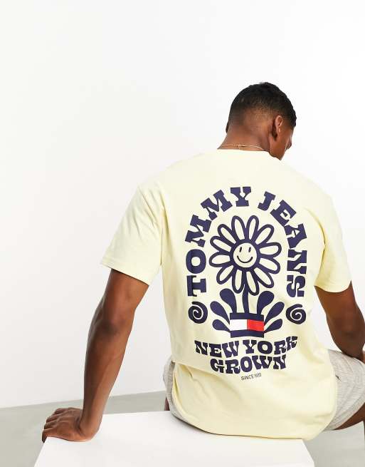 Tommy Jeans homegrown graphic t-shirt in yellow 