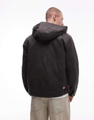 Tommy Jeans Hooded Jacket In Black