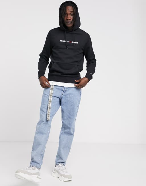 Tommy Jeans - Hoodie coupe classique avec petit logo sur le devant - Noir, 4 de 4