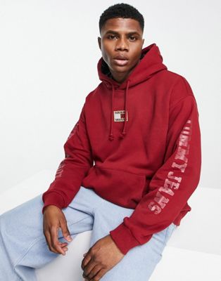 Tommy Jeans hoodie in red
