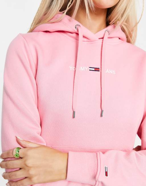 Tommy Jeans - Hoodie met lineair logo in roze, 4 van 4