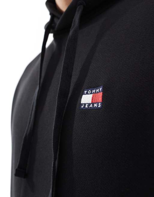 Tommy Jeans - Hoodie met logobadge in zwart, 3 van 4