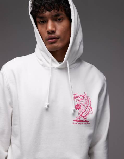 Tommy Jeans hotdog graphic hoodie in white - view 1