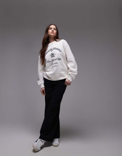 Tommy Jeans - Hvid sweatshirt med New York-collegeprint, 2 af 4