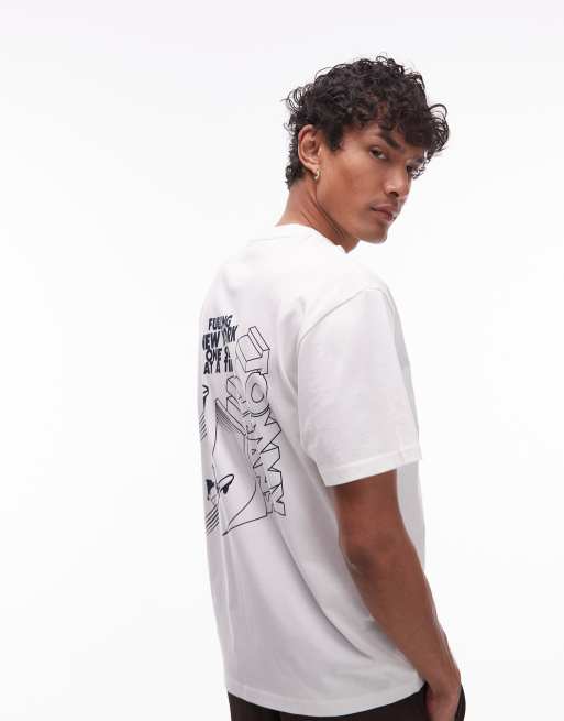 Tommy Jeans - Hvid T-shirt med grafisk skaterprint, 2 af 4