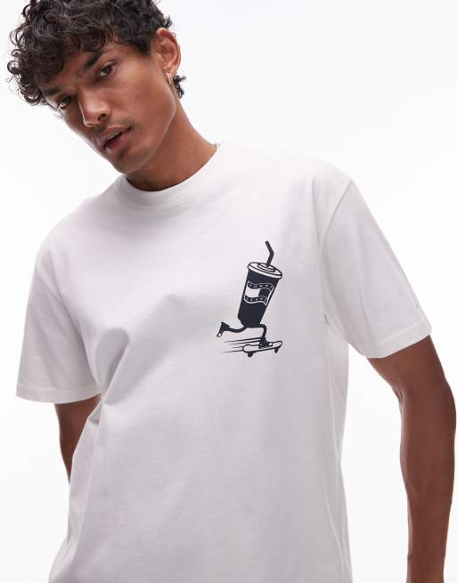Tommy Jeans - Hvid T-shirt med grafisk skaterprint, 4 af 4