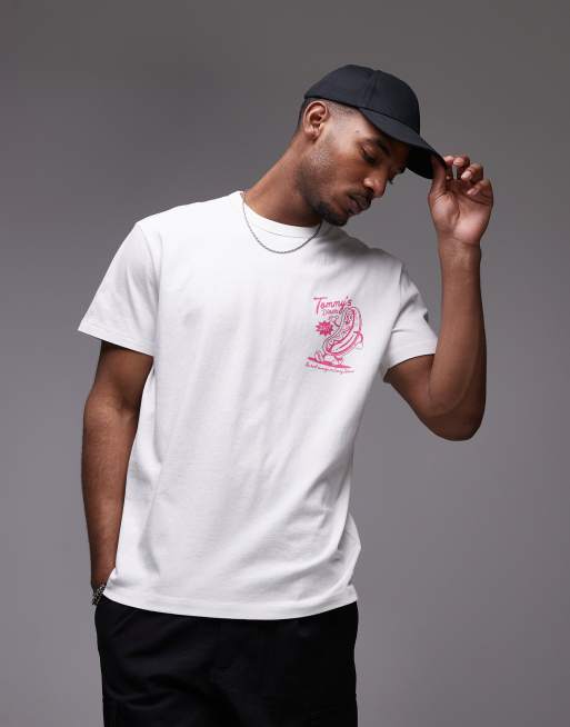 Tommy Jeans - Hvid T-shirt med hotdog-grafik, 3 af 4