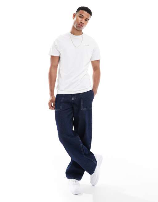 Tommy Jeans - Hvid T-shirt med lille logo på brystet, 3 af 4