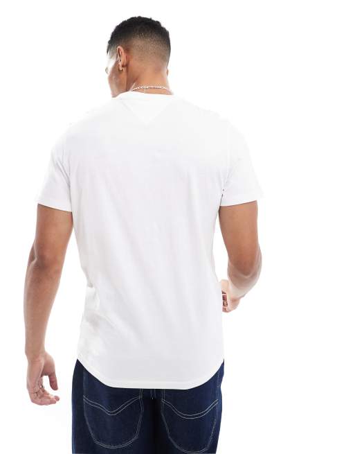 Tommy Jeans - Hvid T-shirt med lille logo på brystet, 4 af 4