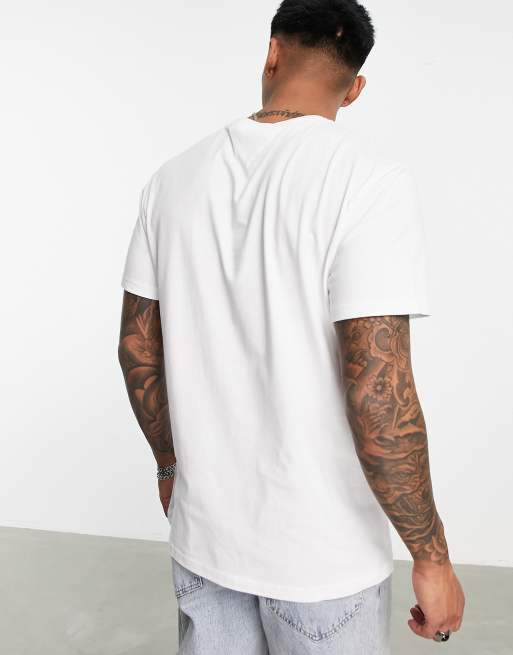 Tommy Jeans - Hvid T-shirt med lille tekstlogo på brystet, 2 af 4