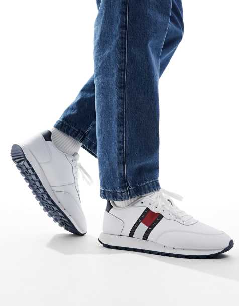 Tommy Jeans - Hvide løbesneakers i læder - view 1