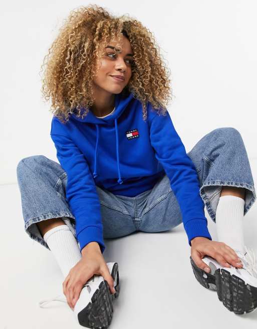 Royal blue champion crop hoodie sale