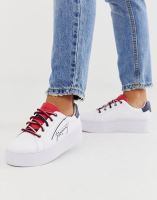 tommy flatform trainers