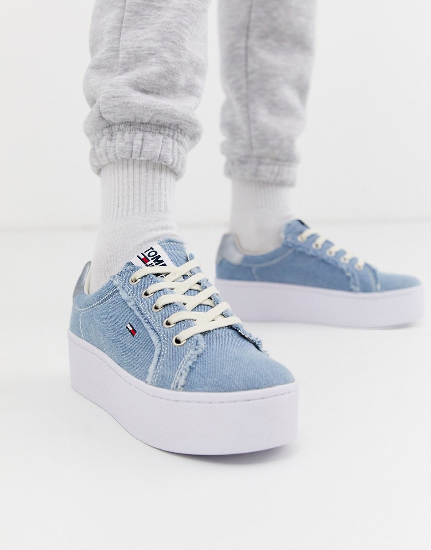 Tommy Jeans — Icon — Sneakers i denim-Blå