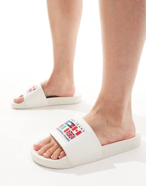 White tommy sliders clearance
