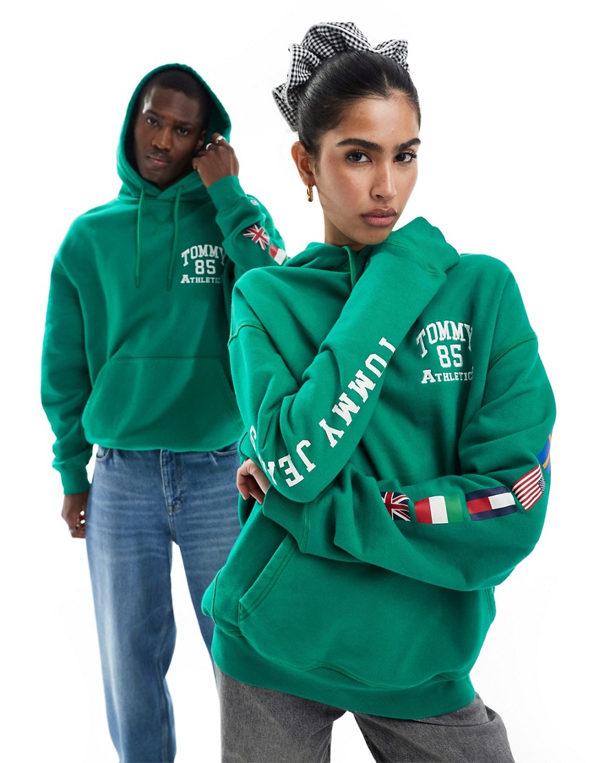 Tommy Jeans International Games unisex hoodie in green