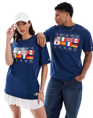 Tommy Jeans International Games unisex t-shirt in indigo