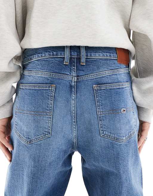 Tommy Jeans - Isaac - Jean fuselé décontracté - Bleu foncé délavé, 4 de 5