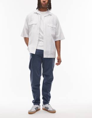 Tommy Jeans - Isaac - Pantalon en velours côtelé - Bleu foncé