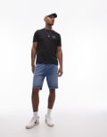 [Tommy Jeans] Tommy Jeans Isaac relaxed denim shorts in dark wash-Blue 30 Denim medium