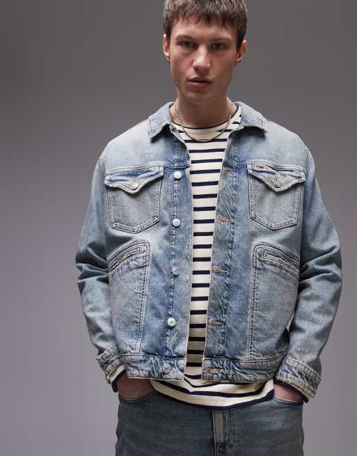 Tommy Jeans Isaac relaxed trucker denim jacket in medium wash