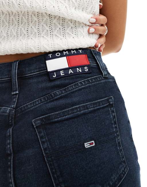 Tommy Jeans - Izzie - Denim-mininederdel i mørk vask, 3 af 5