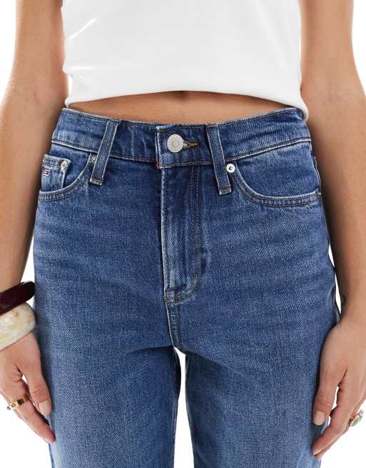 Tommy Jeans - Izzie - Jean slim droit à taille haute - Délavage foncé, 5 de 5