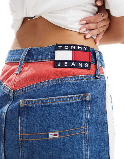 Tommy Jeans - Izzie - Mini-jupe en jean à délavage moyen, 5 de 5