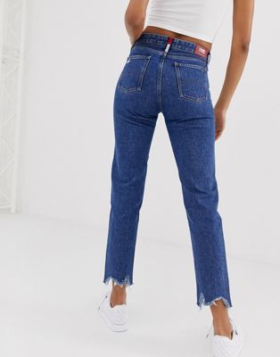 Tommy Jeans Izzy high rise chewed hem 