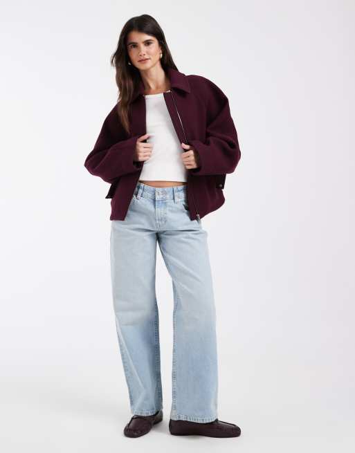 Tommy Jeans Jacke aus Wollmix in Burgunderrot, 2 von 4