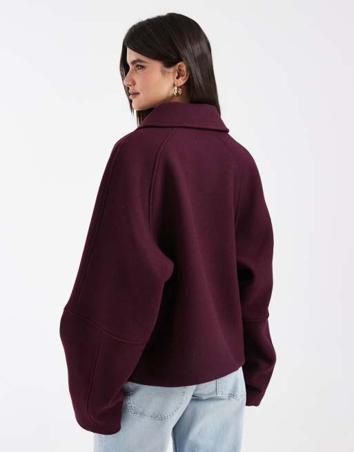 Tommy Jeans Jacke aus Wollmix in Burgunderrot, 4 von 4