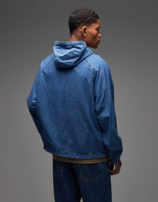 Tommy Jeans – Jacke in Dunkelblau aus Rippstopp mit durchgehendem Reißverschluss, 3 von 5