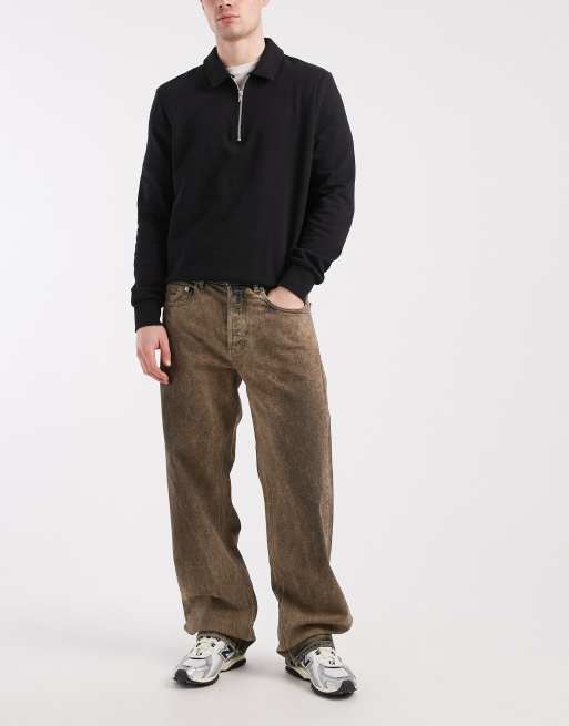 Tommy Jeans – Jaimie – Beige, avslappnade jeans med rak passform