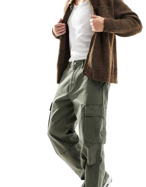 Tommy Jeans Jaimie cargo trousers in olive green