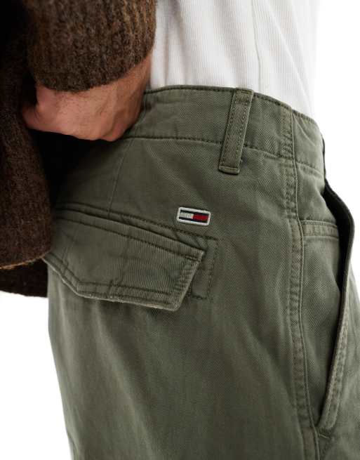 Tommy Jeans Jaimie cargo trousers in olive green