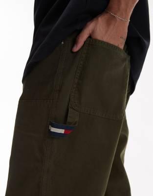 Tommy Jeans Jaimie Carpenter Pants In Green