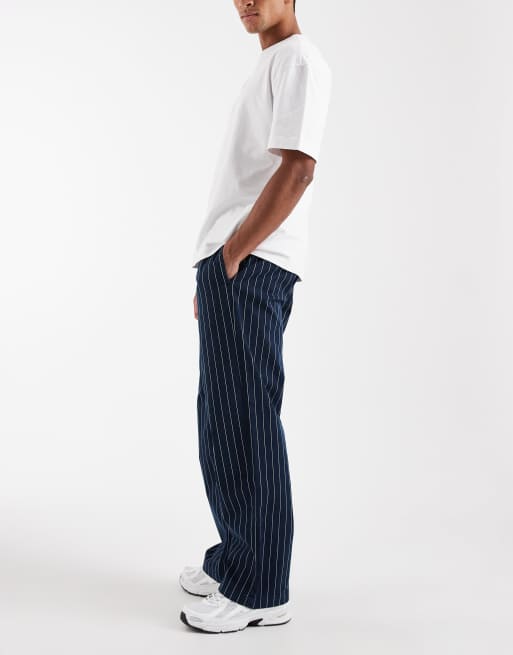 Tommy Jeans - Jaimie - Gestreepte broek in marineblauw, 3 van 5