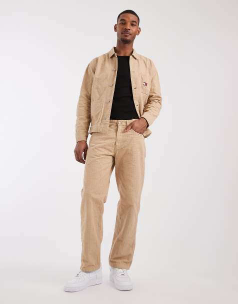 Tommy Jeans – Jaimie – Hose in Beige mit Zierstickerei, Kombiteil - view 1