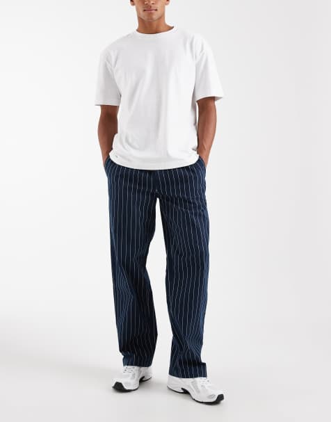 Tommy Jeans – Jaimie – Hose in gestreiftem Marineblau - view 1