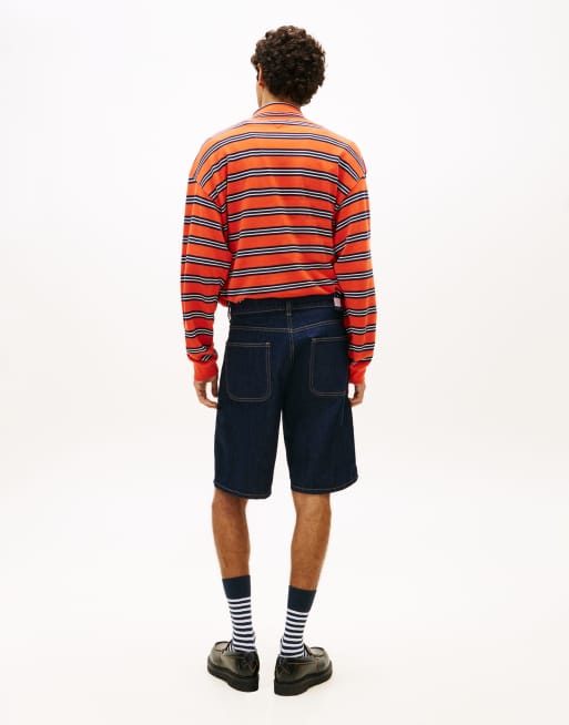 Tommy Jeans – Jaimie – Locker geschnittene Skater-Jeansshorts in dunkelblauer Waschung, 2 von 4