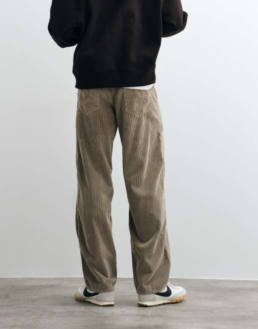 Tommy Jeans Jaimie lockere Cord-Hose mit geradem Schnitt in Khaki, 3 von 5