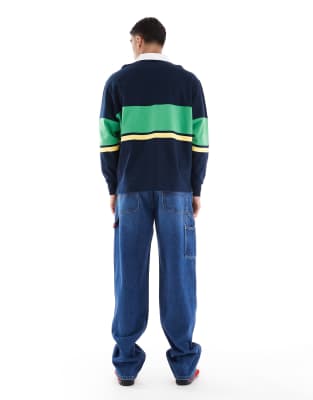 Tommy Jeans Jaimie Loose Straight Carpenter Jeans In Navy