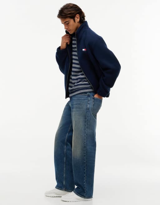 Tommy Jeans Jaimie loose straight faded whiskered jeans in denim medium, 3 of 7
