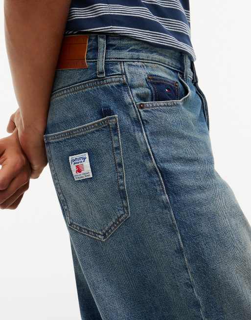 Tommy Jeans Jaimie loose straight faded whiskered jeans in denim medium, 4 of 7