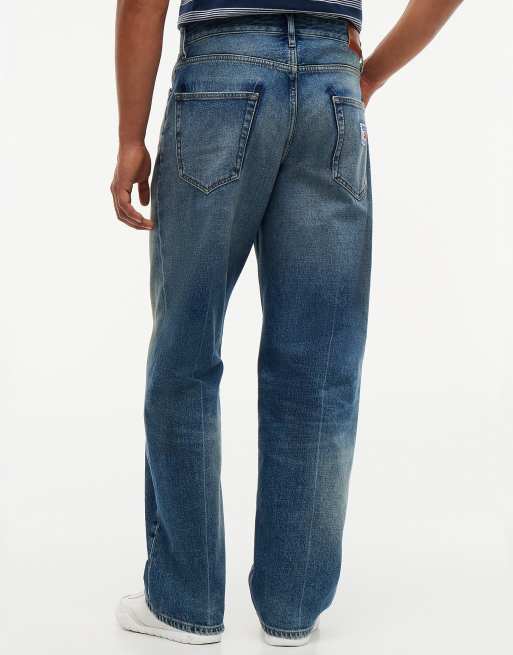 Tommy Jeans Jaimie loose straight faded whiskered jeans in denim medium, 6 of 7