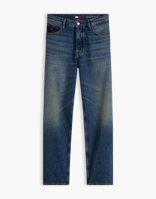 Tommy Jeans Jaimie loose straight faded whiskered jeans in denim medium, 7 of 7